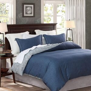 100% Cotton 2 Piece Duvet Cover Set Twin Size 68"x90" Reversible